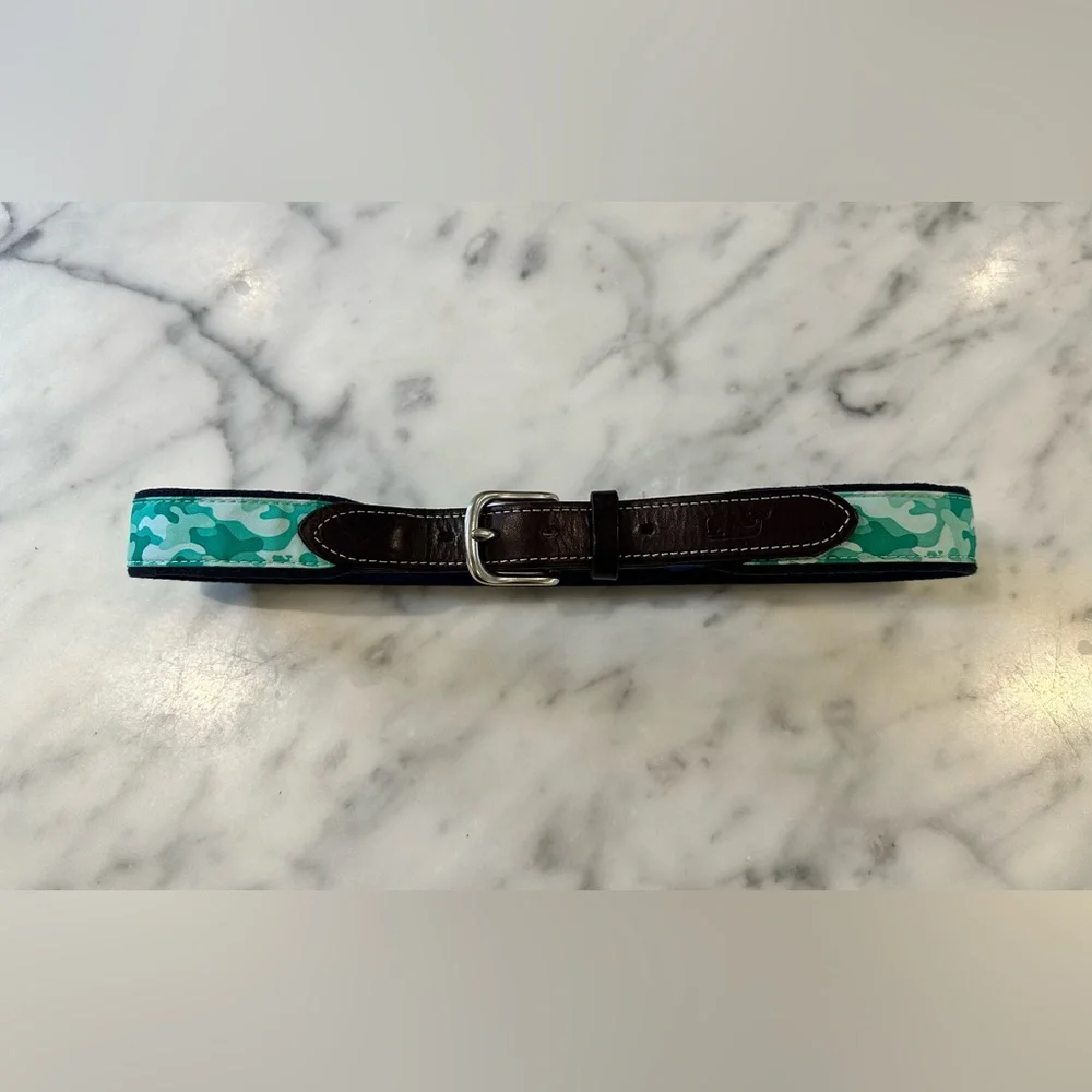 Vineyard Vines Boys’ Classic Canvas & Leather Club Belt - Size 28